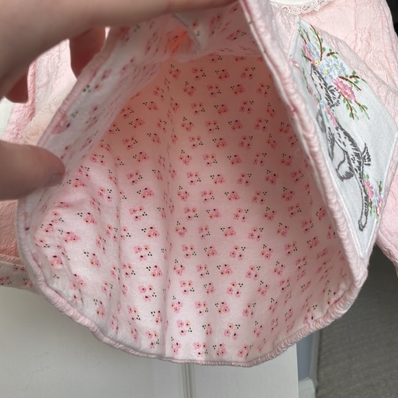 NWOT Handmade Baby Pink Jacket w/ Embroidery 100% Cotton - Picture 7 of 7